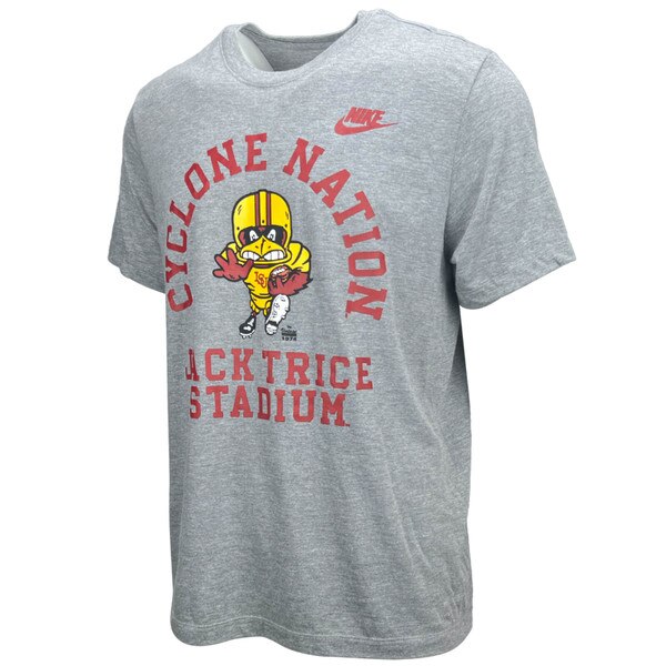 Nike® Football Cy Heather Gray Tri-Blend T-Shirt